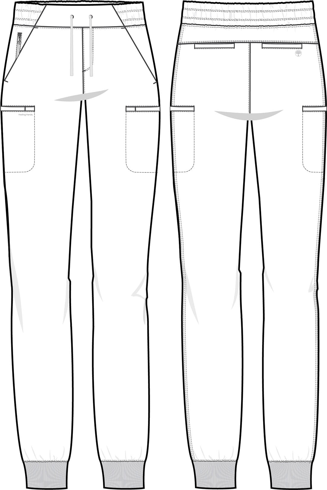 Healing Hands Works Scrubs Rhea Jogger Pant HH050 - Scrubs Select