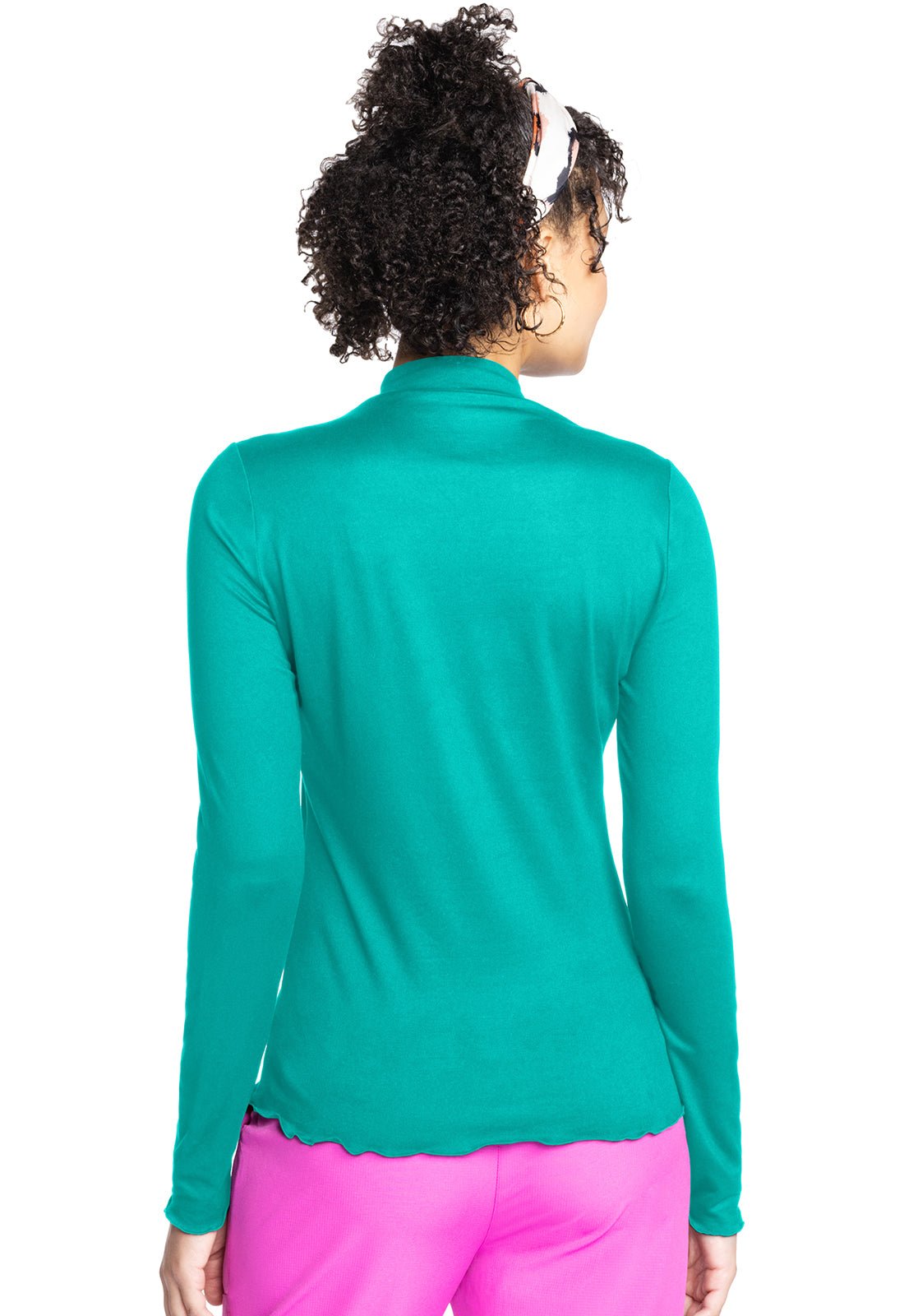 Med Couture Amp Lettuce Edge Scrub Underscrub Top MC707 - Scrubs Select