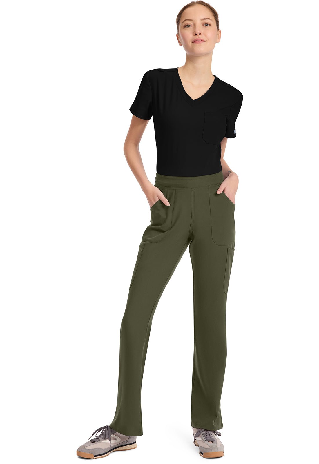 Med Couture Insight Scrubs Flare Leg Pant MC010 in Olive, Taffy Pink, Wine - Scrubs Select