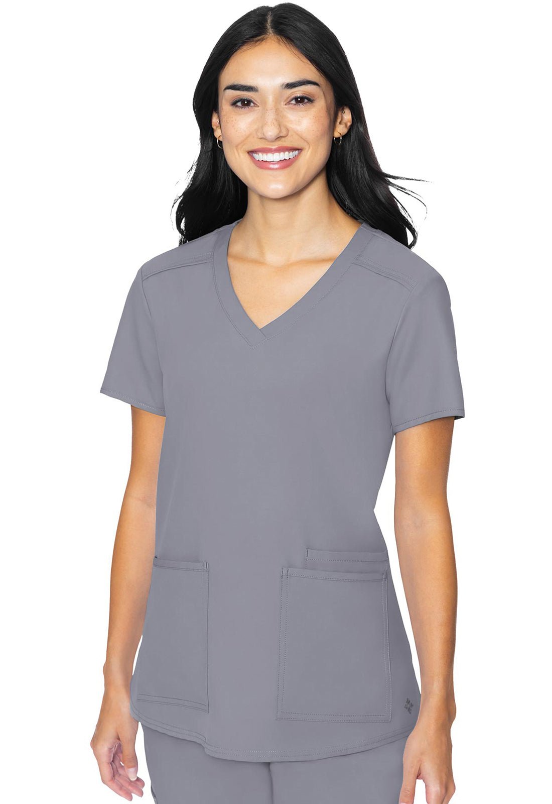 Med Couture Insight Scrubs V Neck Top MC2411 - Scrubs Select