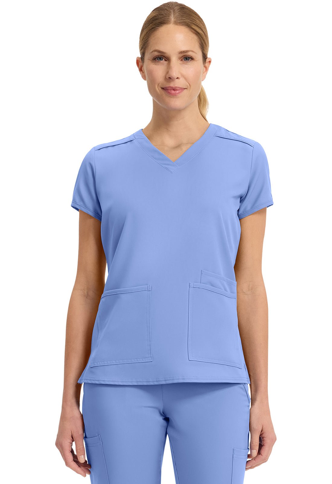 Med Couture Insight Scrubs V Neck Top MC2411 - Scrubs Select