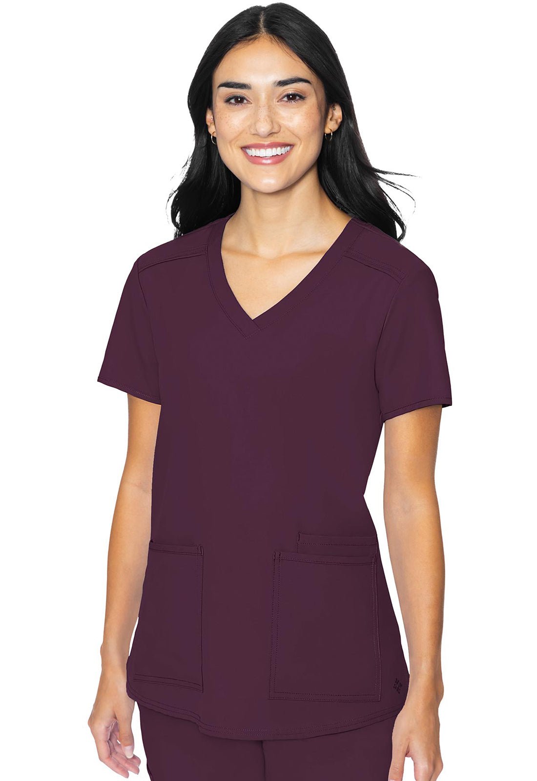 Med Couture Insight Scrubs V Neck Top MC2411 - Scrubs Select