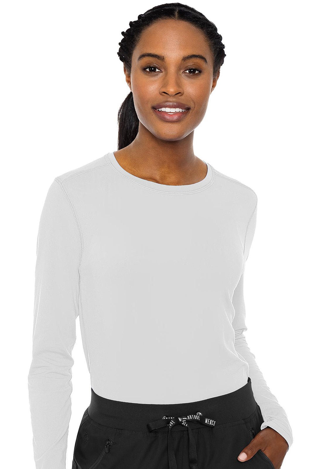 Med Couture Layers Scrubs Long Sleeve Underscrubs Knit Tee MC8499 - Scrubs Select