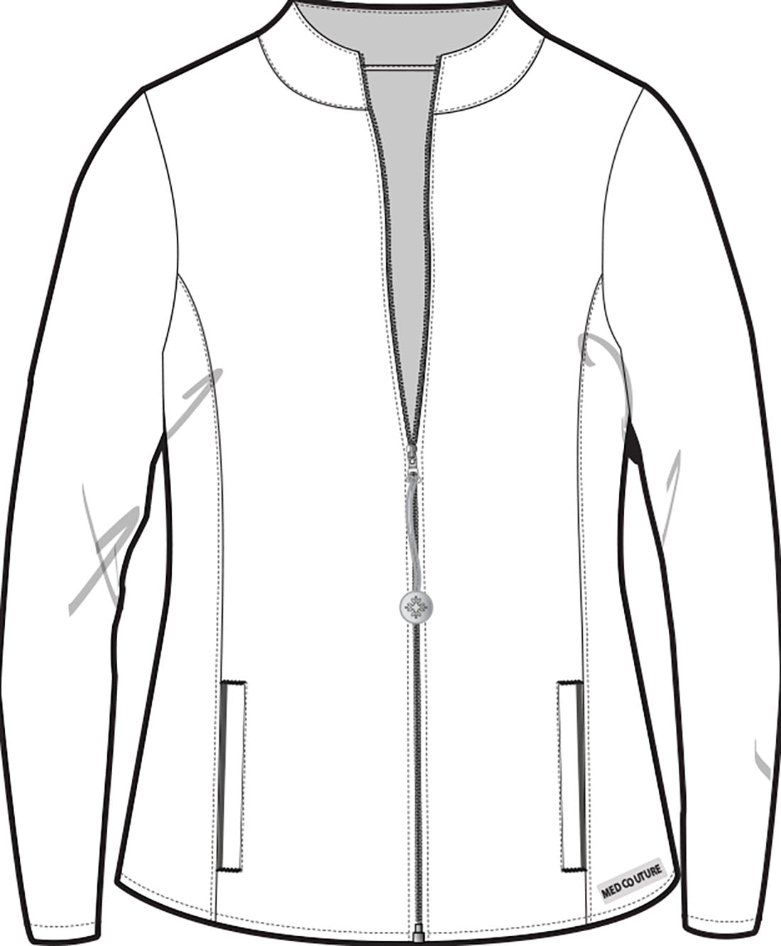 Med Couture Layers Scrubs Performance Fleece Jacket MC8684 - Scrubs Select