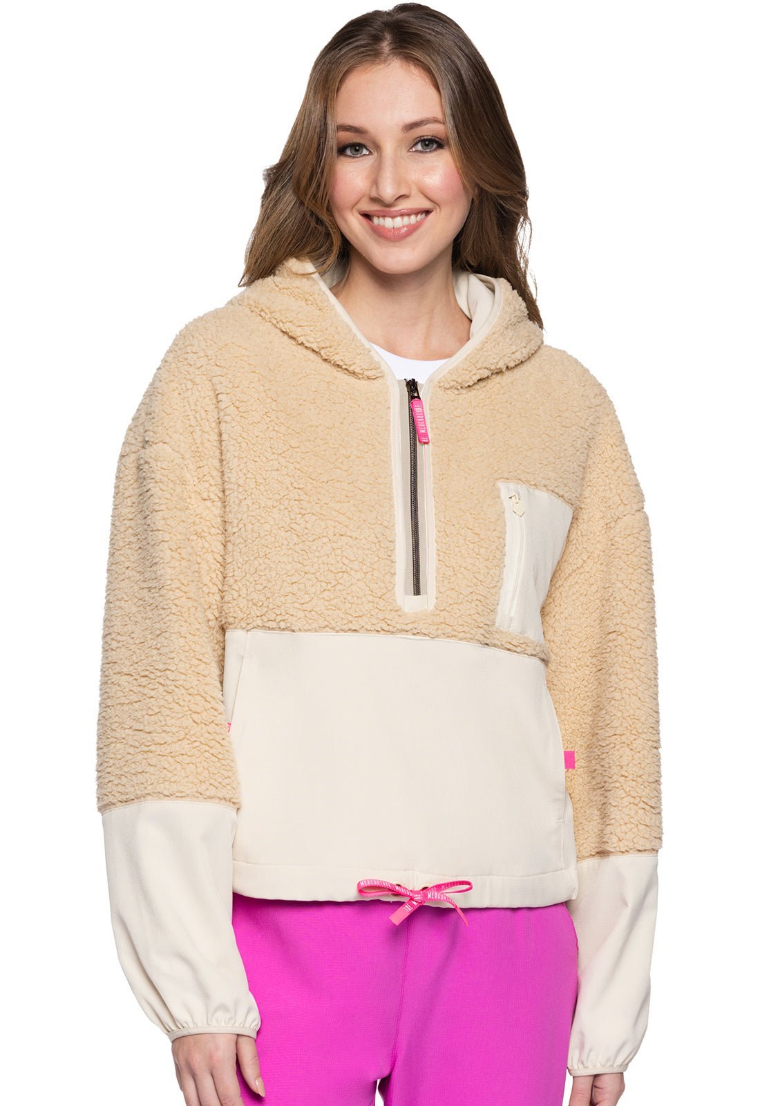 Med Couture LifeStyle Scrubs Two Tone Sherpa Jacket MC315 - Scrubs Select