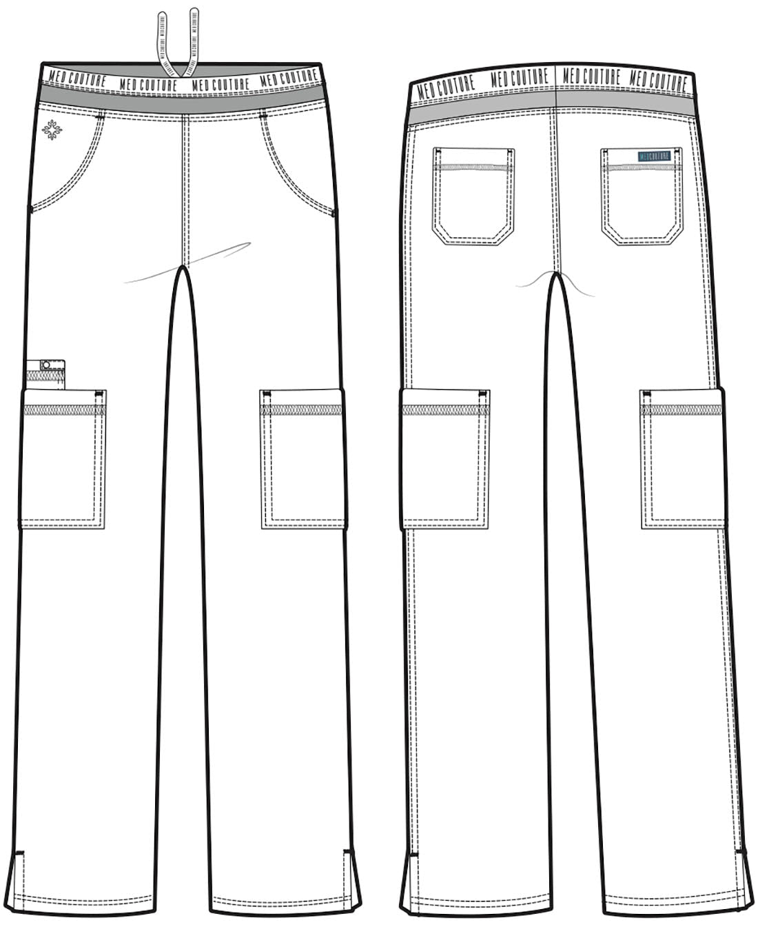 Med Couture Touch Scrubs Yoga Cargo Pant MC7739 - Scrubs Select