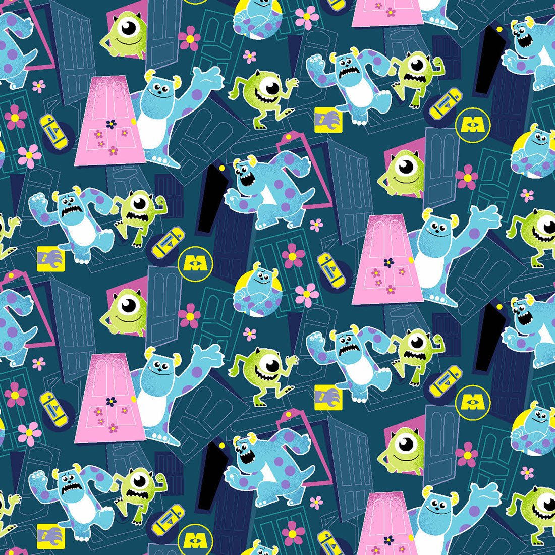 Monster Inc Tooniforms Disney Pixar V Neck Medical Scrub Top TF614 MCSC - Scrubs Select