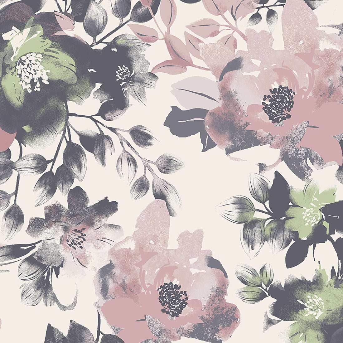 Peaceful Posies Healing Hands Scrubs Amanda Print V Neck Top HH908 PCPO - Scrubs Select