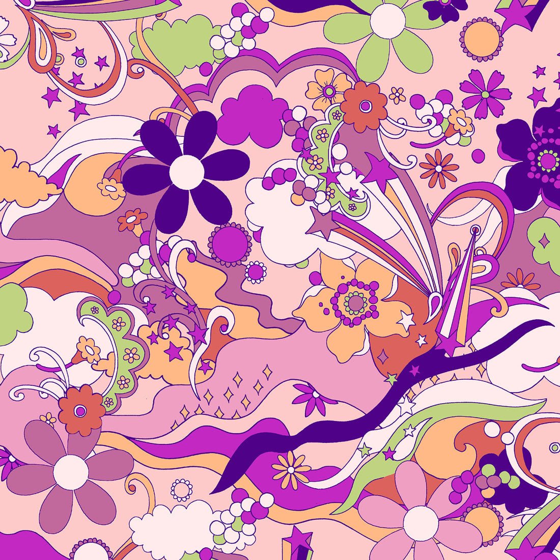 Retro Kitch Med Couture Print V Neck Scrub Top MC8564 RTKC - Scrubs Select