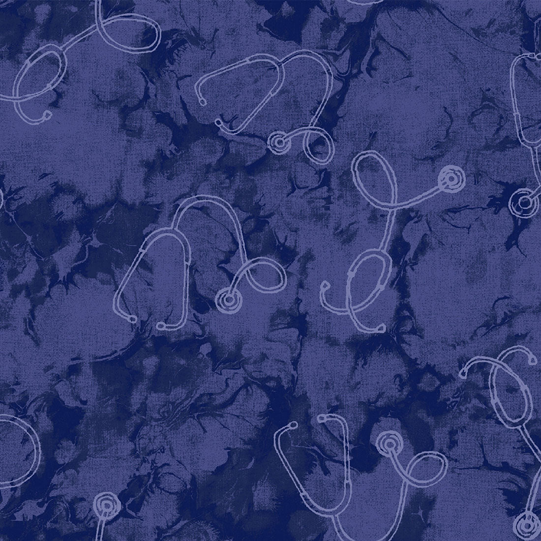 Shibori Stethoscopes Cherokee Print Unisex V Neck Scrub Top CK858 SBSH - Scrubs Select