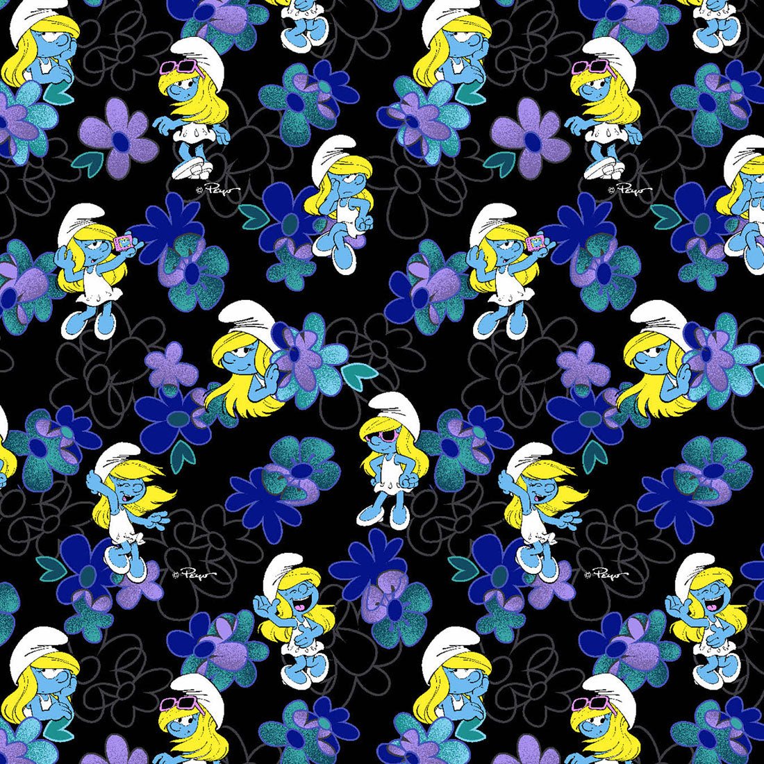 Smurfs Cherokee Licensed IMPS V Neck Scrub Top TF796 SMBS - Scrubs Select