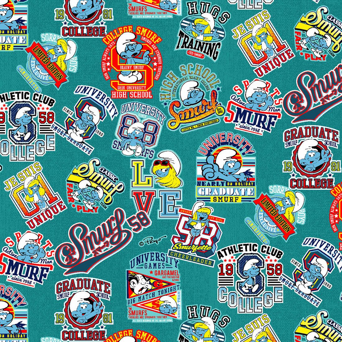 Smurfs Tooniforms Licensed V Neck Scrub Top TF797 SMCS - Scrubs Select