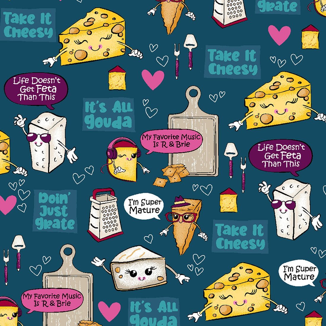 Take It Cheesy Cherokee Cheese Print V Neck Scrub Top CK637 TKCH - Scrubs Select