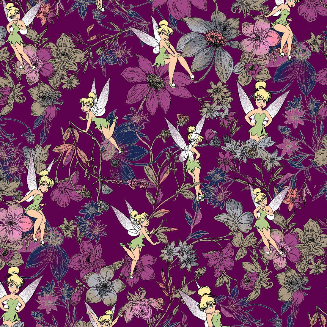 Tinker Bell Cherokee Tooniforms Disney Rounded V Neck Scrub Top TF786 TBMM - Scrubs Select