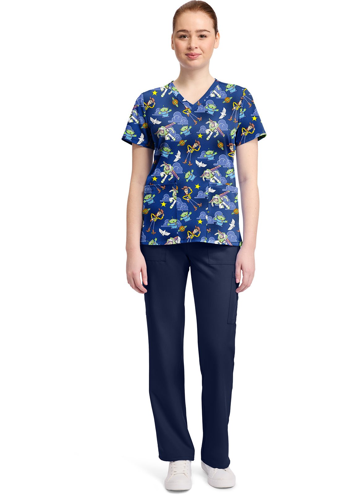 Toy Story Tooniforms Licensed Disney V Neck Scrub Top TF796 TSAR - Scrubs Select