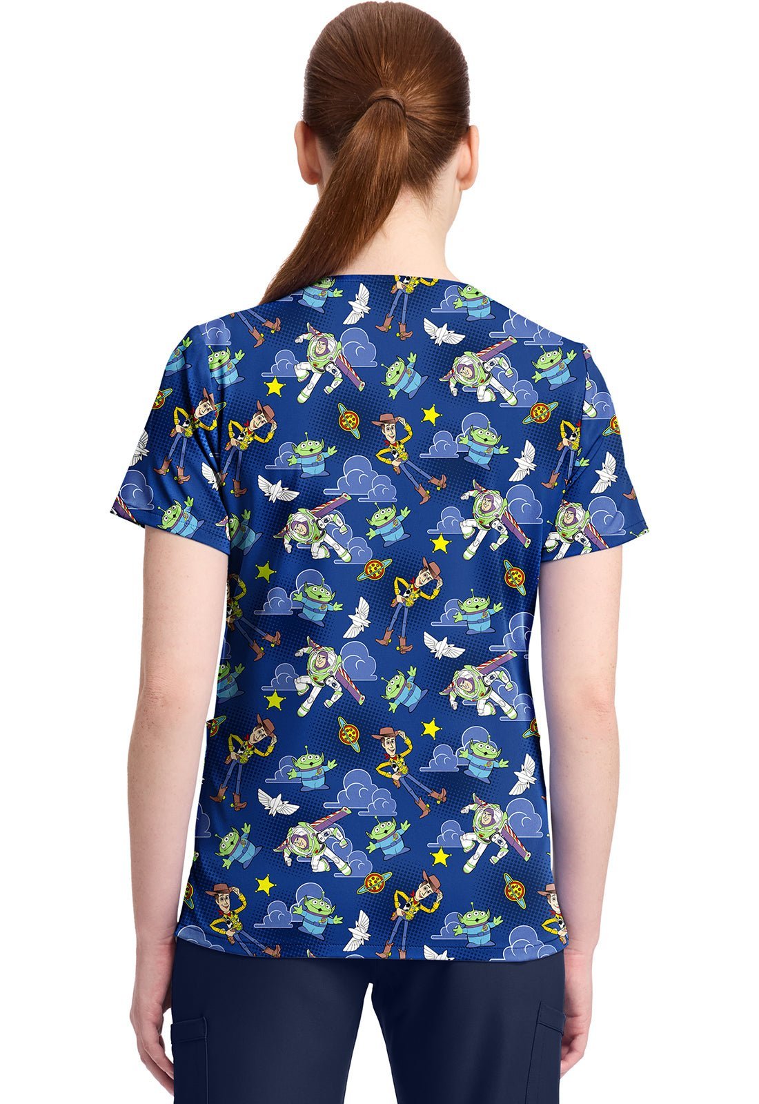 Toy Story Tooniforms Licensed Disney V Neck Scrub Top TF796 TSAR - Scrubs Select