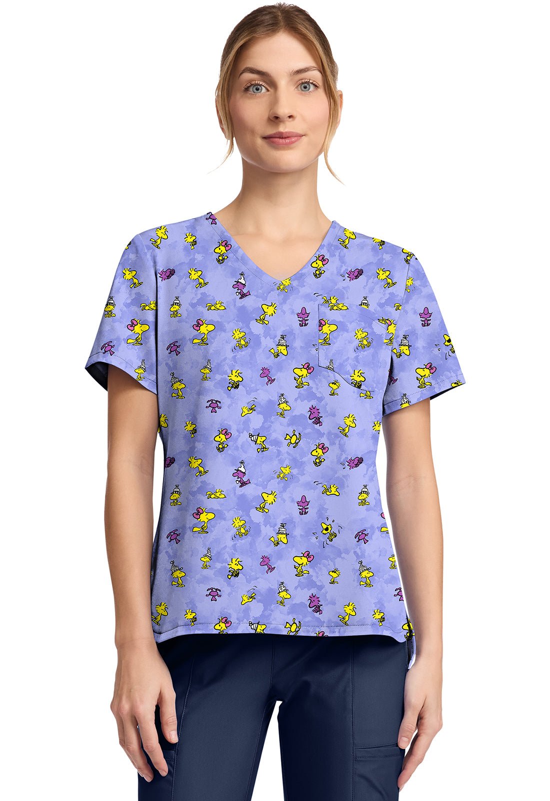 Woodstock Tooniforms Licensed Peanuts V Neck Scrub Top TF797 PNMM - Scrubs Select