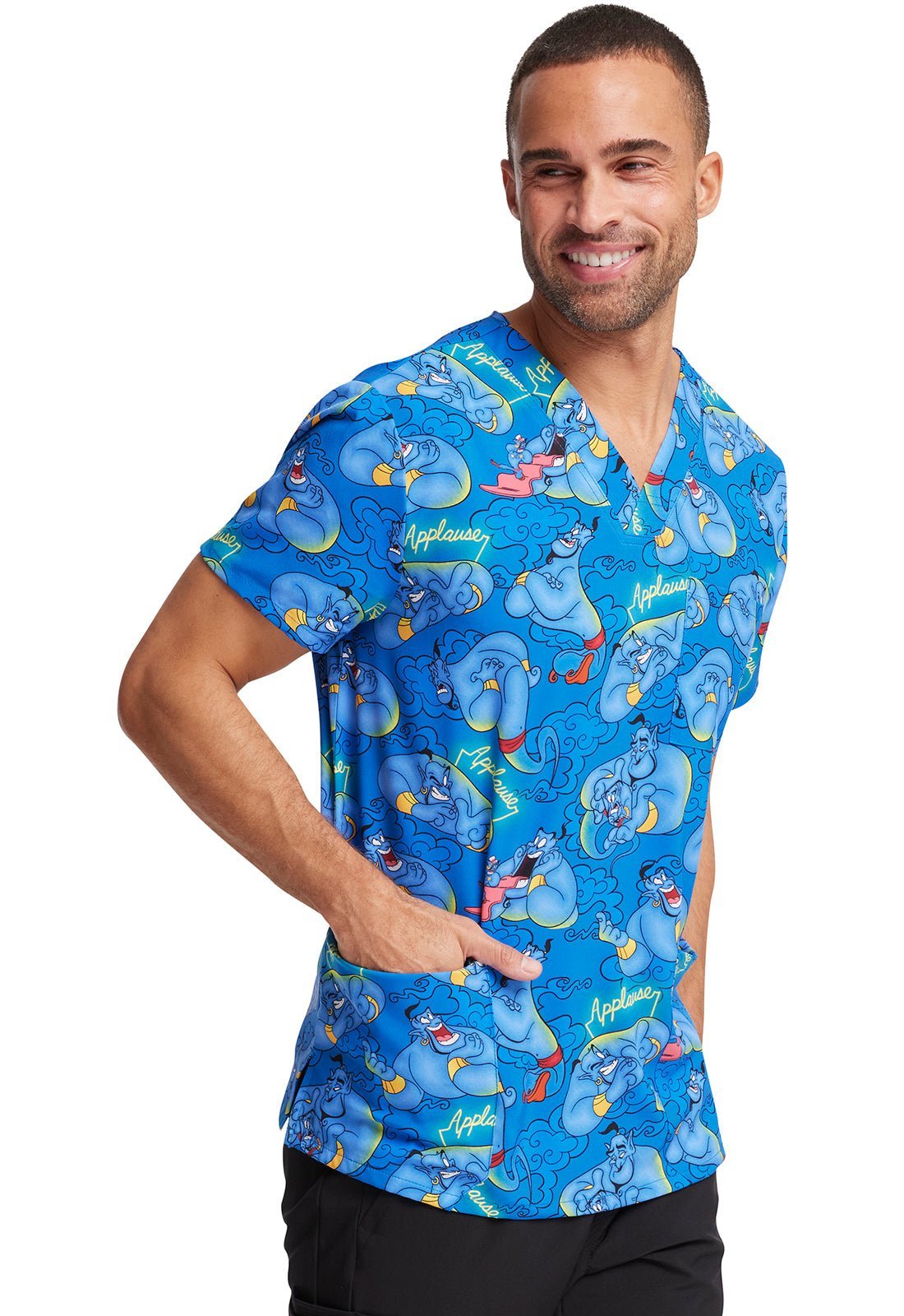 Aladdin Tooniforms Disney Unisex V Neck Scrub Top TF687 ADPP - Scrubs Select
