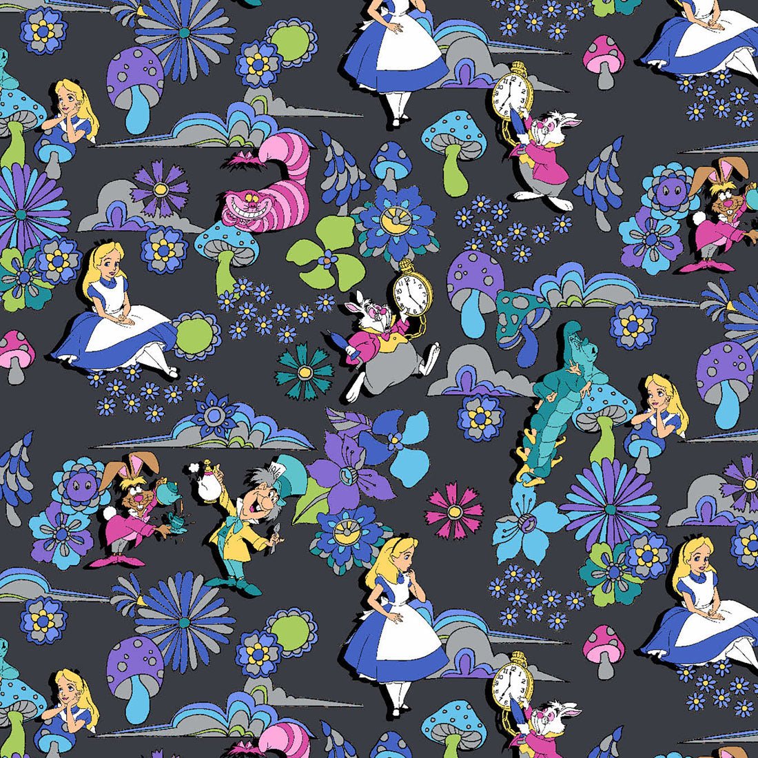 Alice In Wonderland Tooniforms Licensed Disney V Neck Scrub Top TF764 ALCE - Scrubs Select