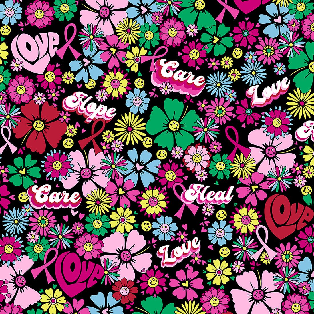 All Awareness Dickies Print V Neck Scrub Top DK876 LPHL - Scrubs Select