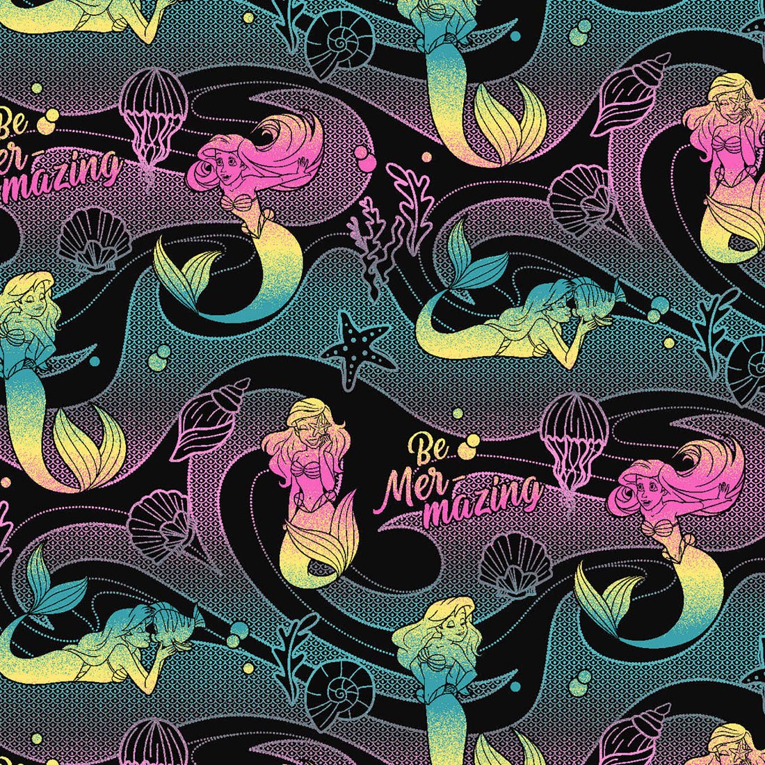 Ariel Little Mermaid Cheroekee Tooniforms Disney V Neck Scrub Top TF756 LMMZ - Scrubs Select