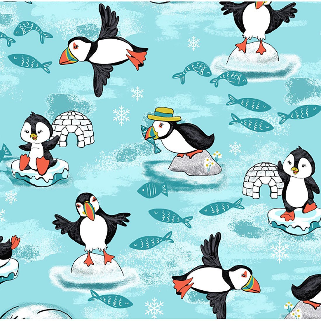 Artic Birds Cherokee Print V Neck Scrub Top CK646 ARPL - Scrubs Select