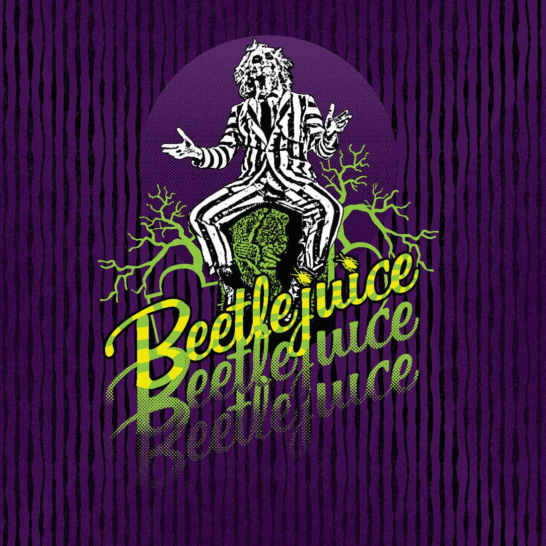 Beetlejuice Tooniforms Licensed Warner Bros V Neck Scrub Top TF694 BCIS - Scrubs Select