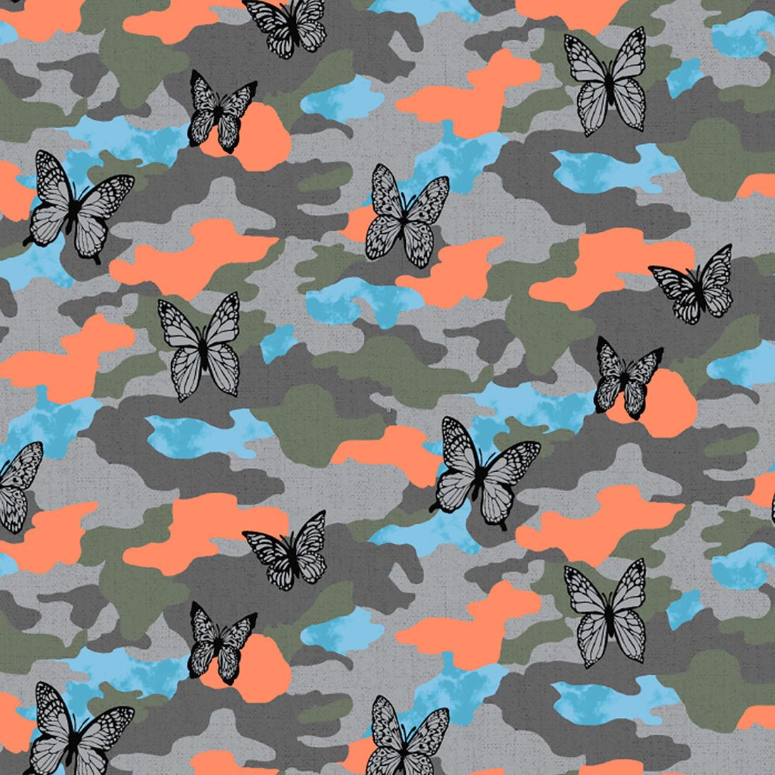 Butterfly Dickies EDS Print V Neck Scrub Top DK700 CAFG - Scrubs Select