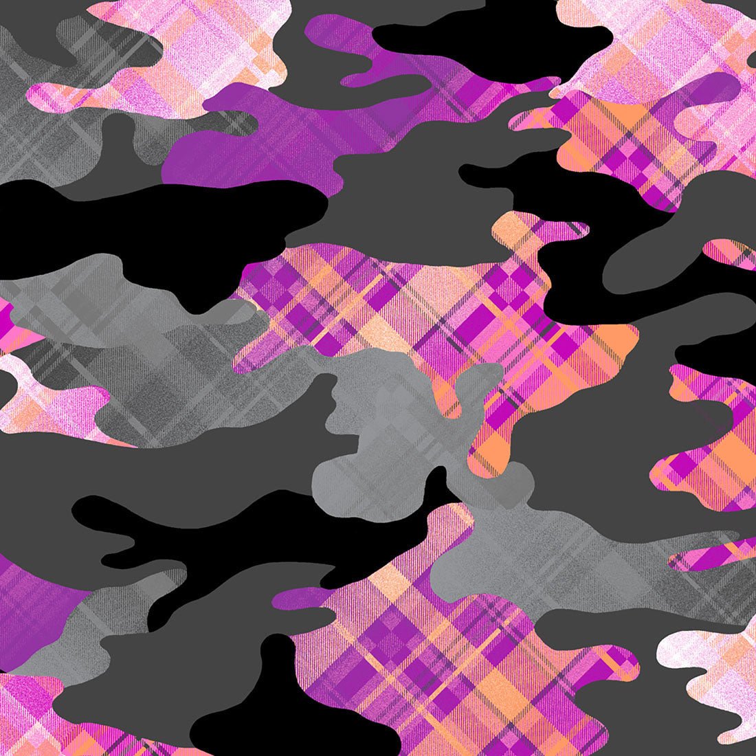 Camo Plaid Dickies EDS Print V Neck Scrub Top DK876 CAPD - Scrubs Select