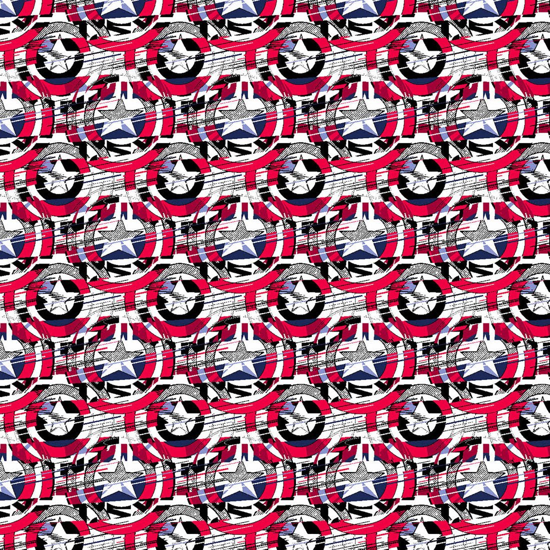 Captain America Tooniforms Licensed Men's V Neck Scrub Top TF713 MADF - Scrubs Select