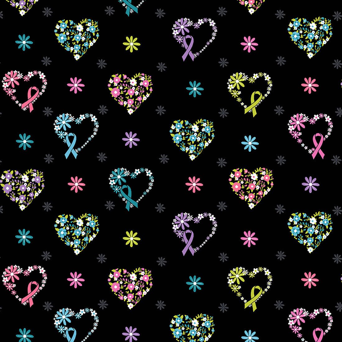 Care Flor-All Cherokee All Awareness Print V Neck Scrub Top CK637 CRFO - Scrubs Select