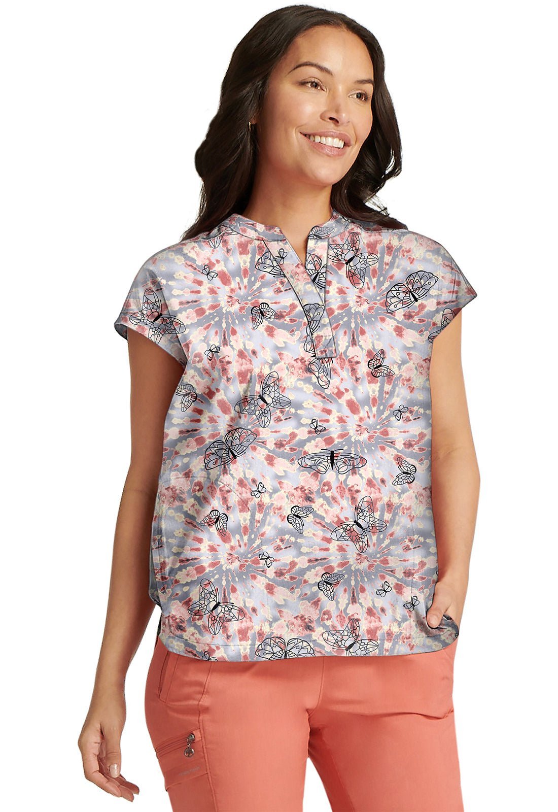 Care Free Healing Hands Journey Scrub Top HH901X CRFR - Scrubs Select