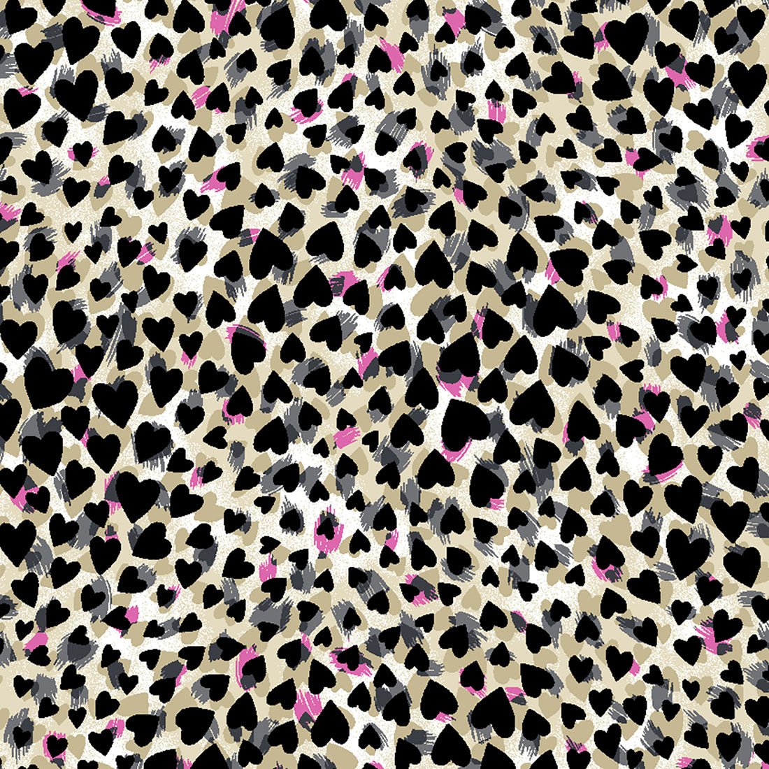 Cheetah Heartsoul Print Round Neck Scrub Top HS800 FWAH - Scrubs Select