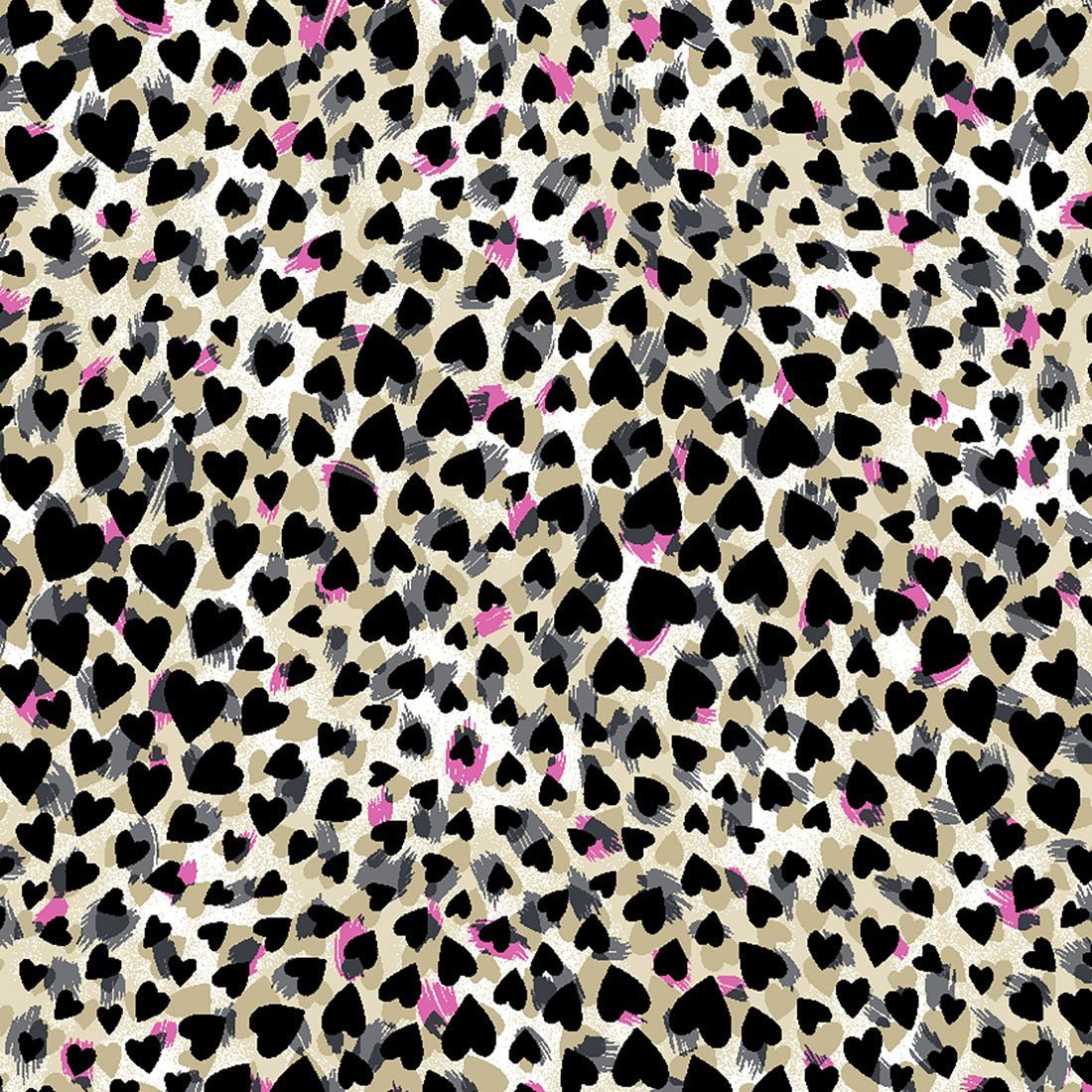 Cheetah Heartsoul Print Round Neck Scrub Top HS800 FWAH - Scrubs Select