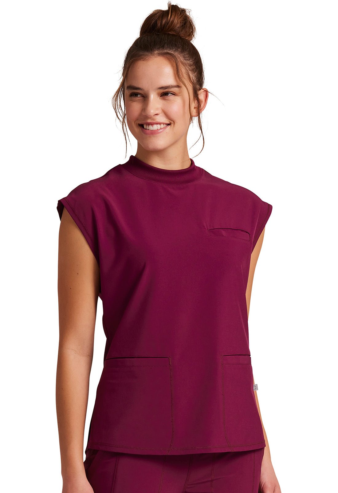 Cherokee Infinity Scrub Mock Neck Top CK742A - Scrubs Select