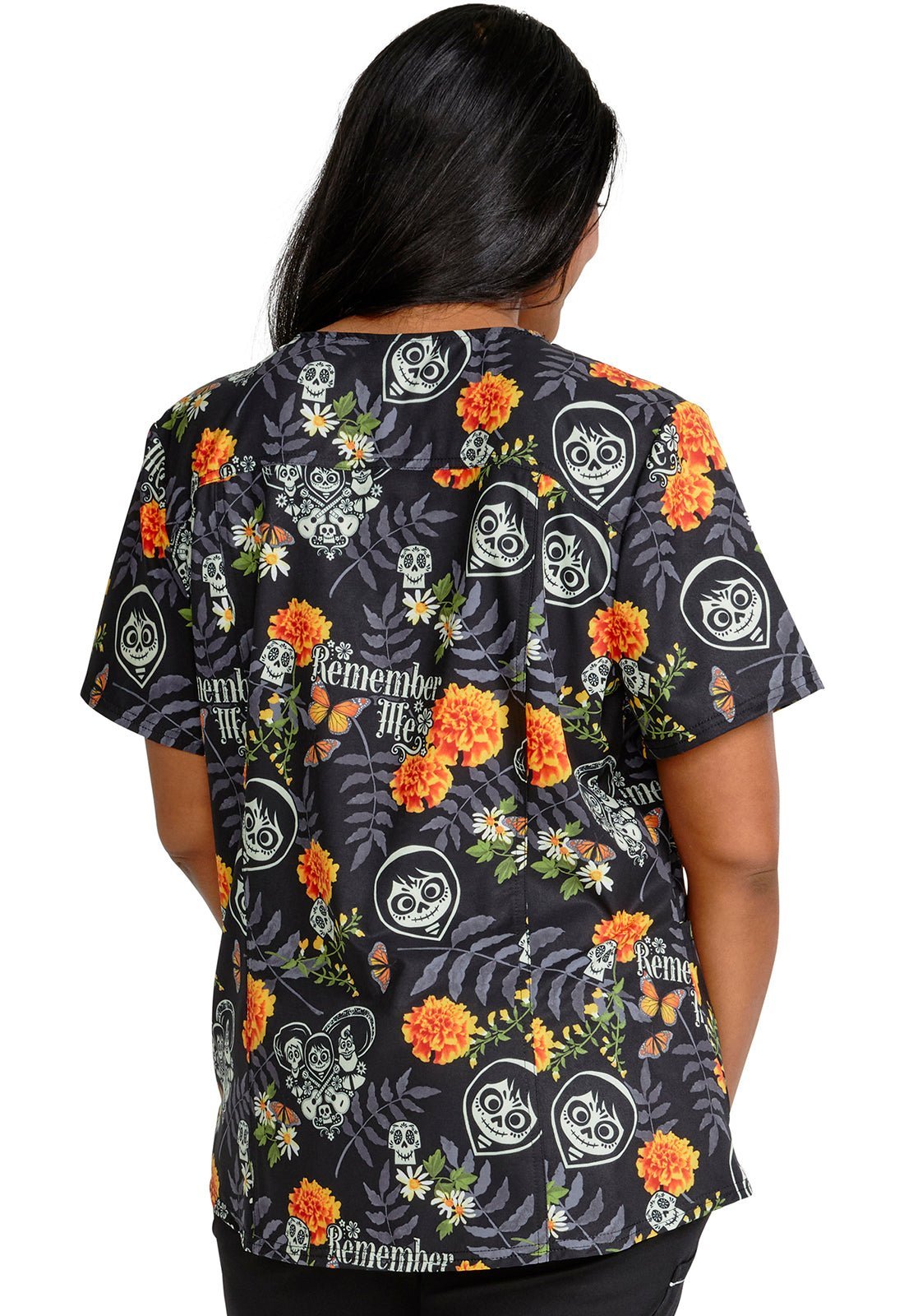 Coco Cherokee Tooniforms Disney V Neck Scrub Top TF761 COMB - Scrubs Select
