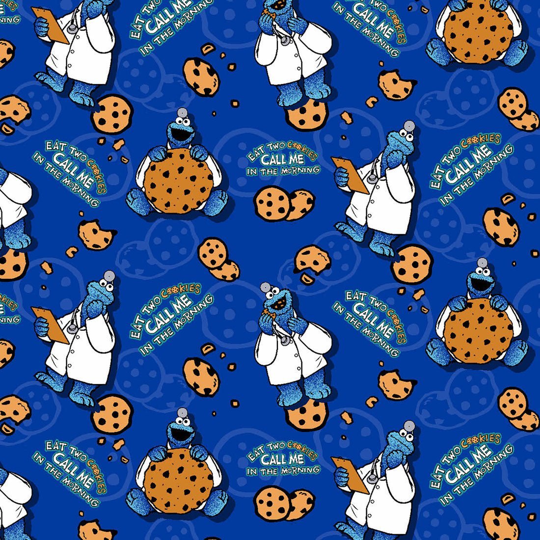 Cookie Monster Tooniforms Licensed Sesame Street V Neck Scrub Top TF614 SWWK - Scrubs Select