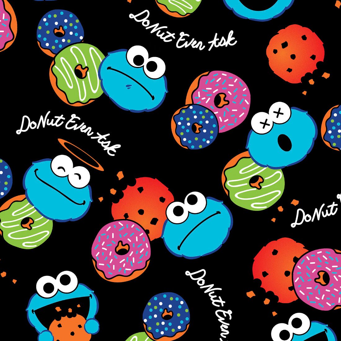 Cookie Monster Tooniforms Licensed V Neck Scrub Top TF638 SWIX - Scrubs Select