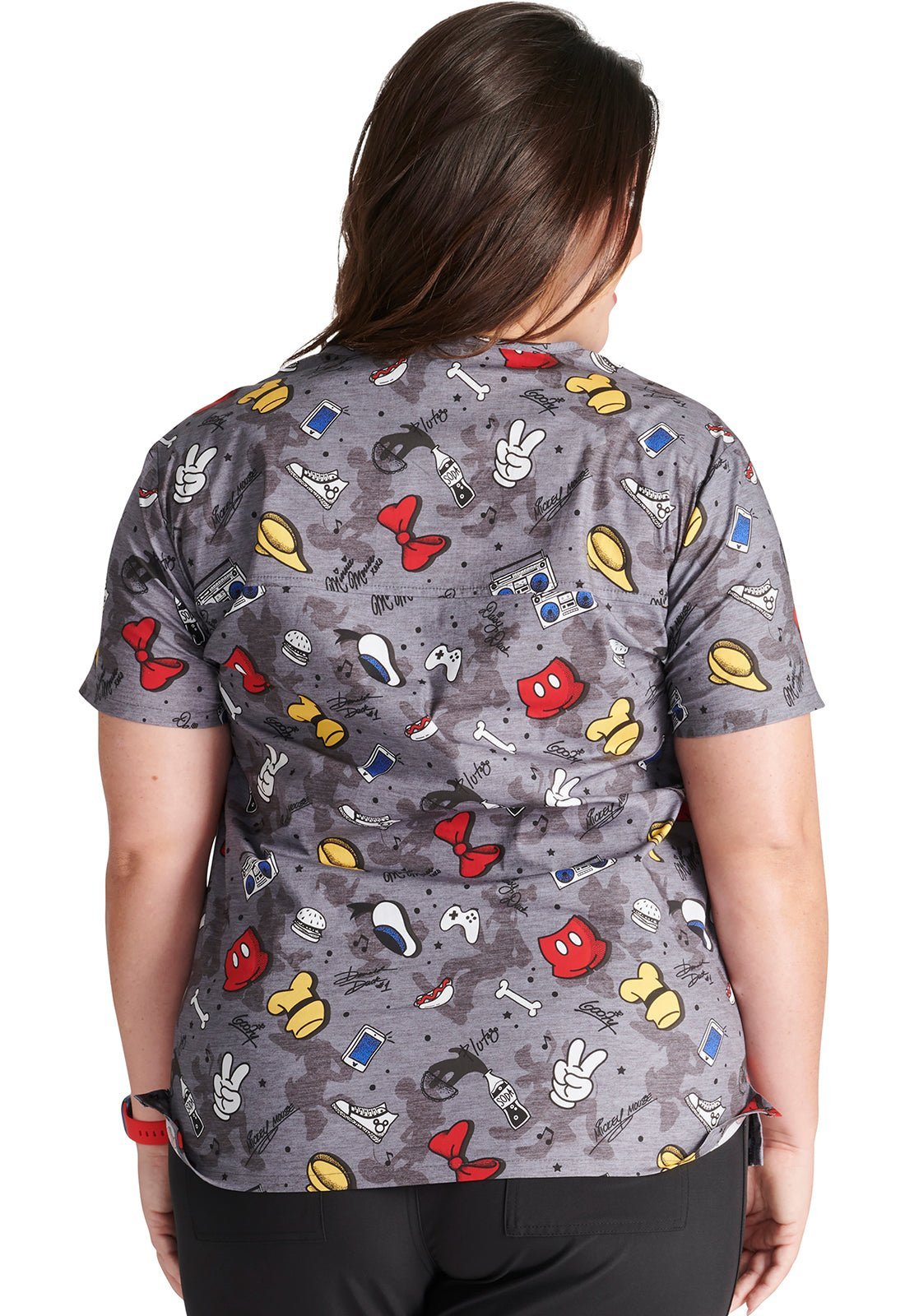 Disney Characters Cherokee Tooniforms Sensational Six Unisex V Neck Scrub Top TF687 MKIX - Scrubs Select