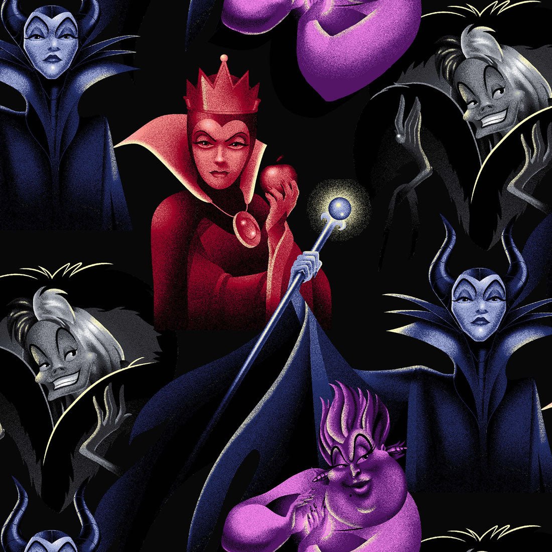 Disney Villains Tooniforms Licensed Disney V Neck Scrub Top TF666 VIVC - Scrubs Select