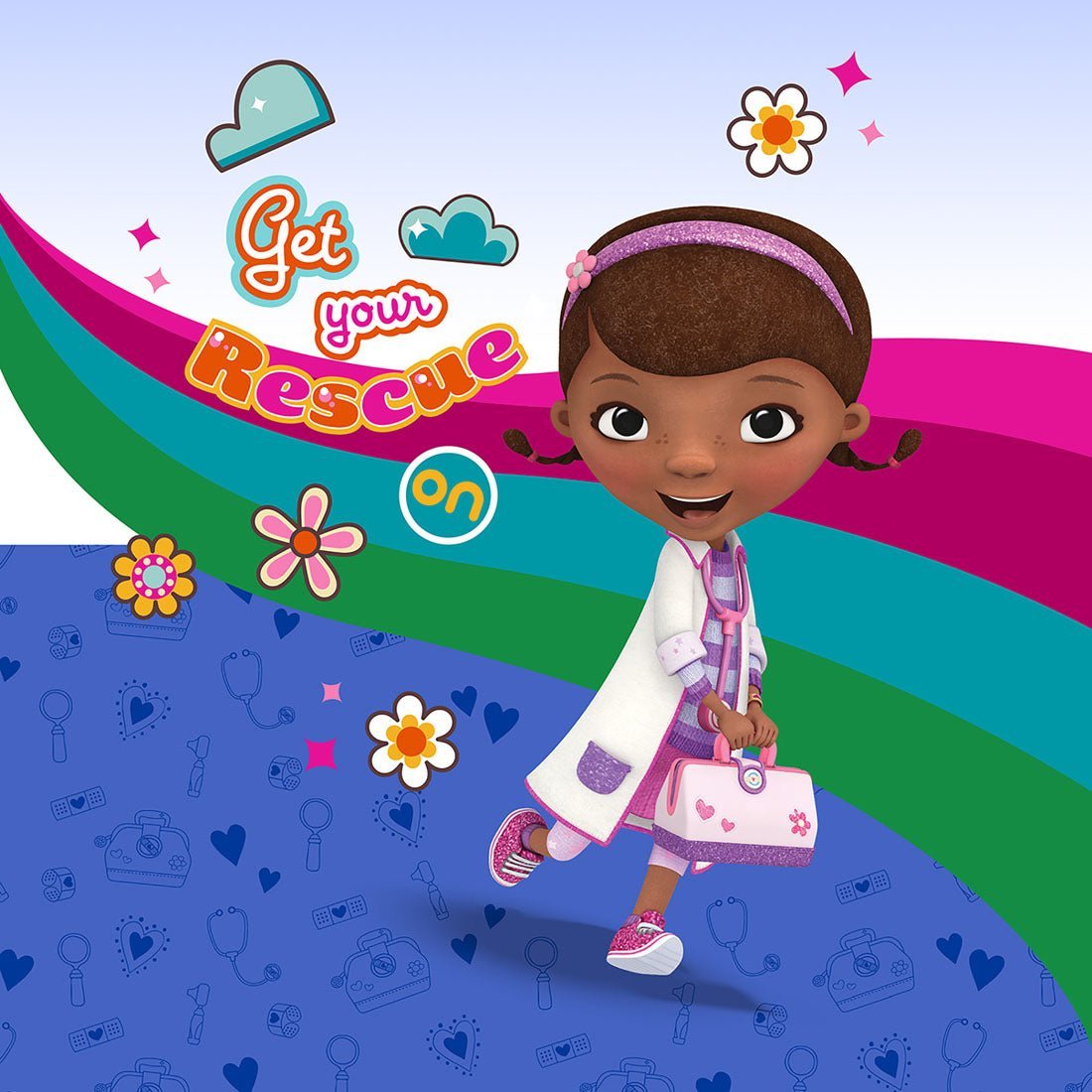 Doc McStuffins Tooniforms Disney V Neck Scrub Top TF749 DCTR - Scrubs Select