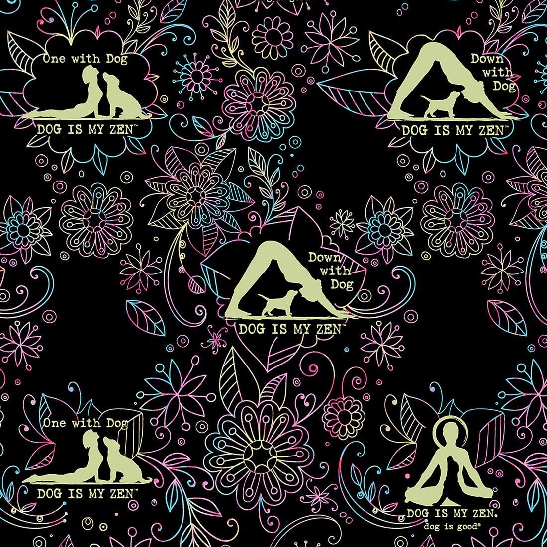 Dog Cherokee Print Licensed Dog Is Good V Neck Scrub Top CK678 OGMZ - Scrubs Select