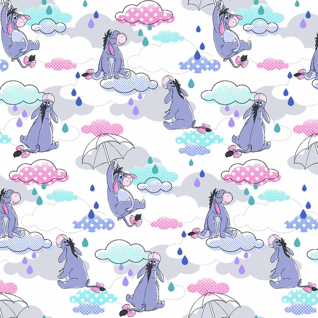 Eeyore Sunshower Tooniforms Licensed Disney Winnie The Pooh V Neck Scrub Top TF633 PHOW - Scrubs Select