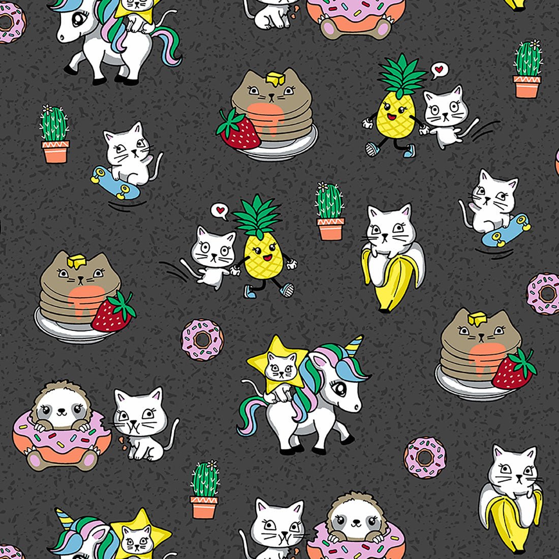 Feline Friendly Cherokee Cat Print V Neck Scrub Top CK678 FIFY - Scrubs Select