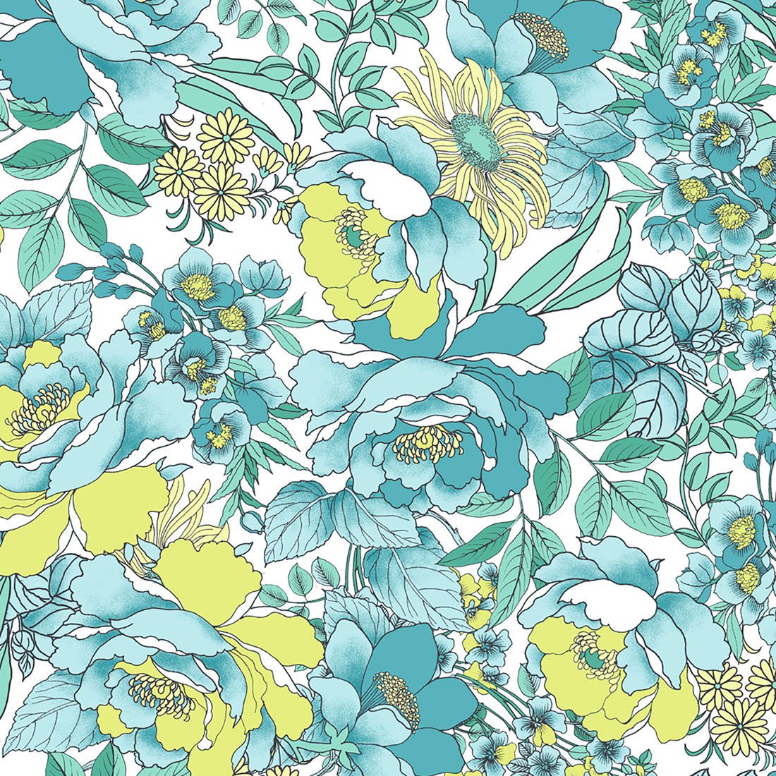 Floral Cherokee Print Mock Wrap Scrub Top CK688 VTFL - Scrubs Select