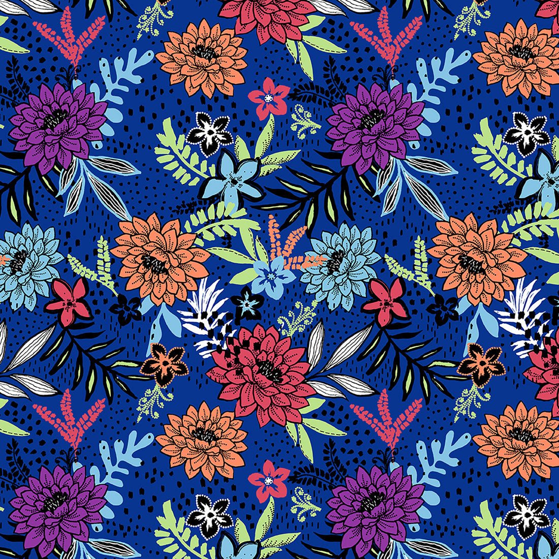 Floral Dickies EDS Print V Neck Scrub Top DK616 TRBM - Scrubs Select