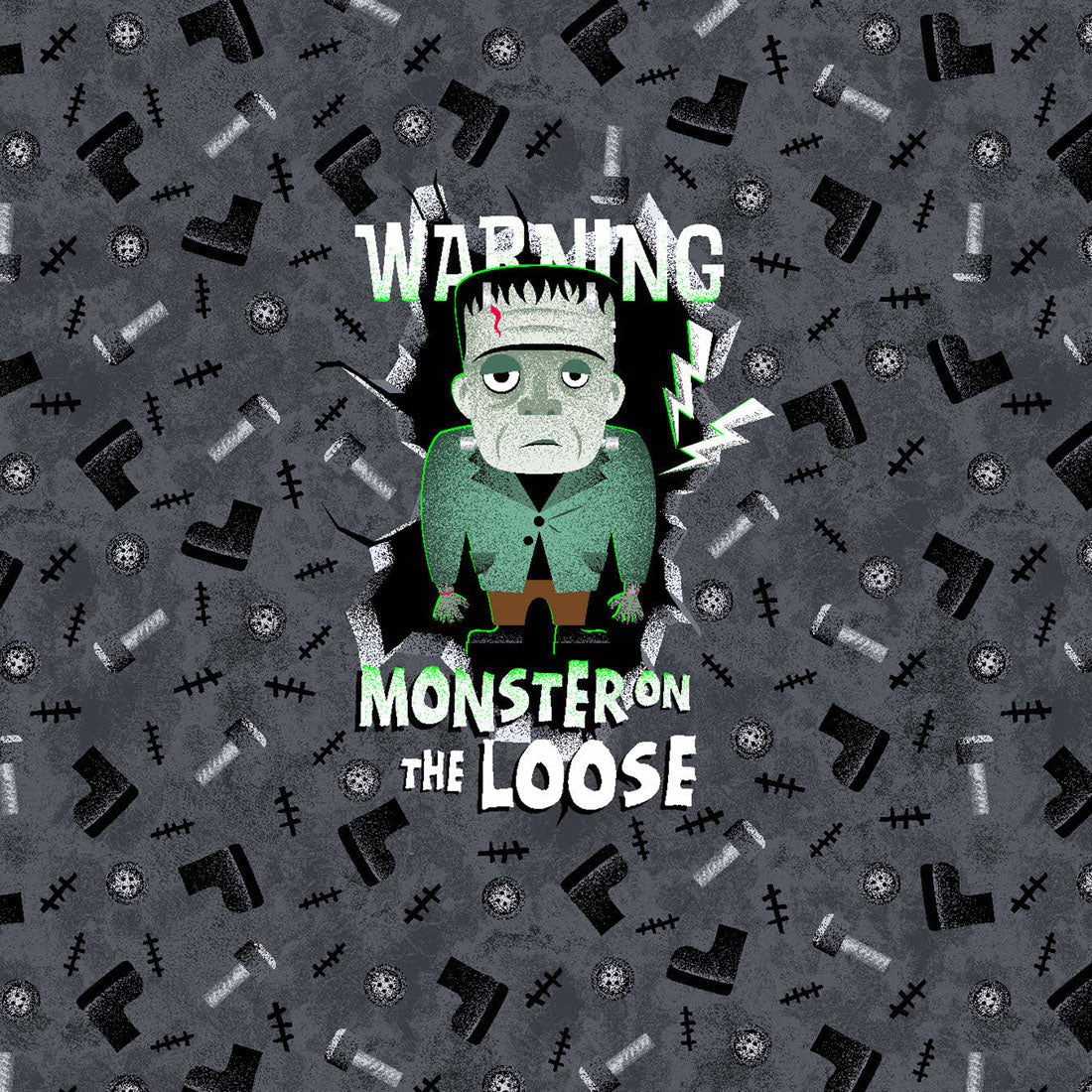 Frankenstein Tooniforms Halloween V Neck Scrub Top TF614 MSMW - Scrubs Select