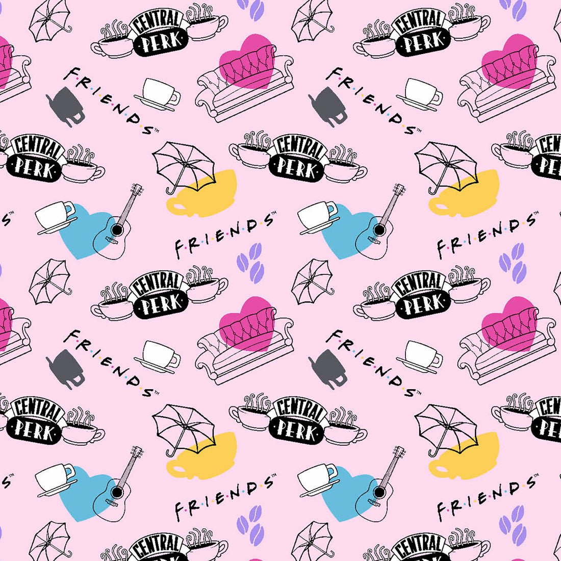 Friends Cherokee Tooniforms Licensed Warner Bros V Neck Scrub Top TF738 IECT - Scrubs Select