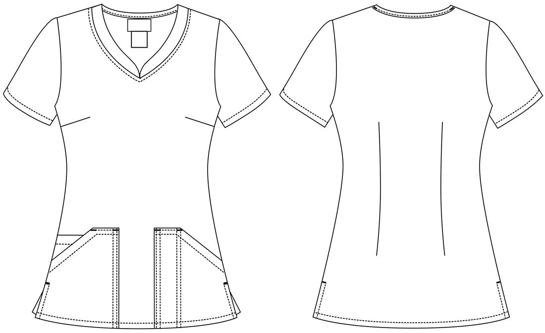 Fun Frosty Cherokee Tooniforms Christmas V Neck Scrub Top TF671 FRNR - Scrubs Select