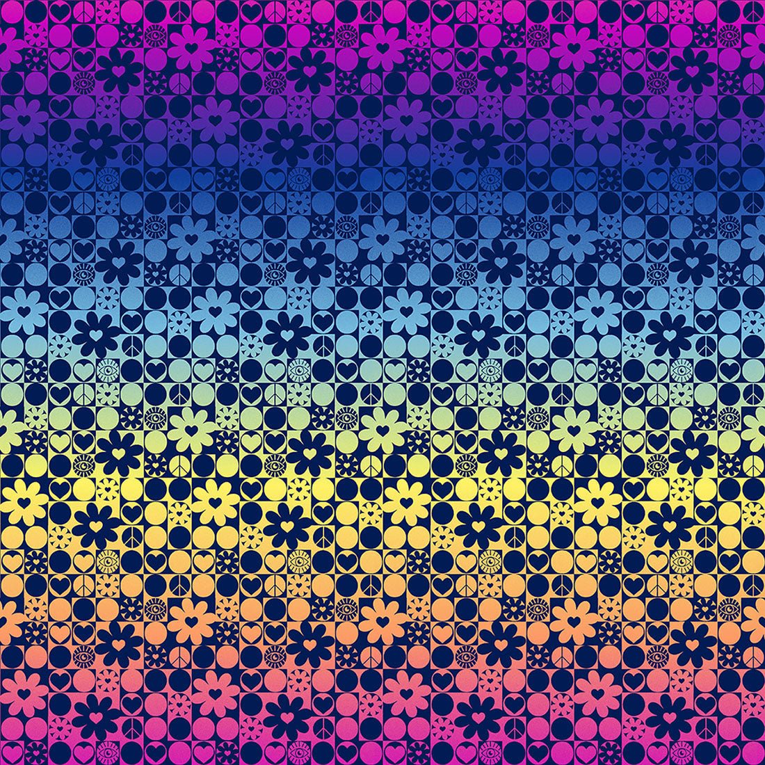 Groovy Gradient Dickies EDS Print V Neck Scrub Top DK853 GVGT - Scrubs Select